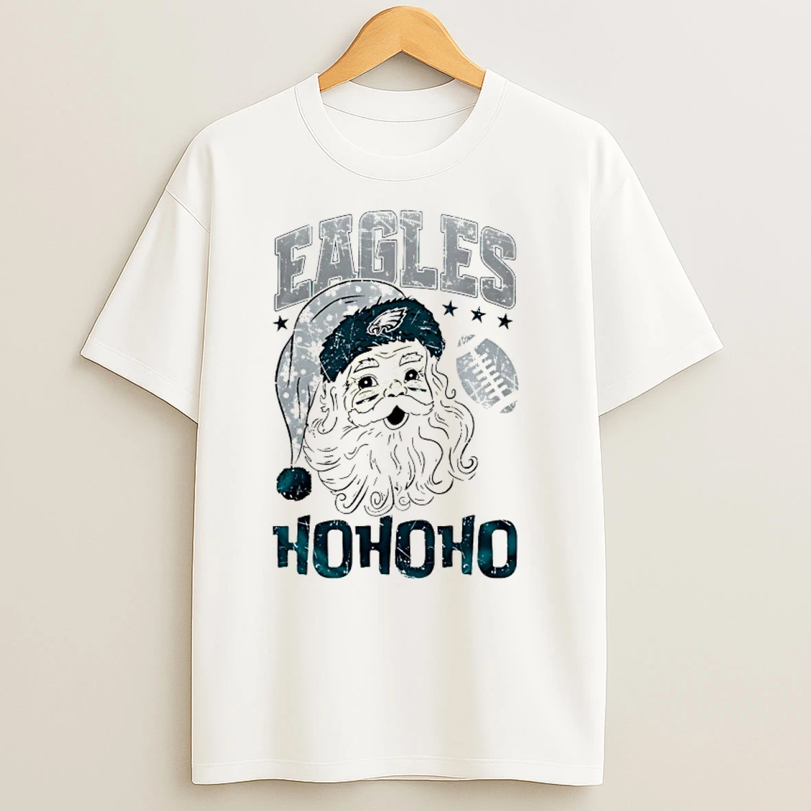 Philadelphia Eagles X Santa Claus Nfl Merry Christmas T Shirts