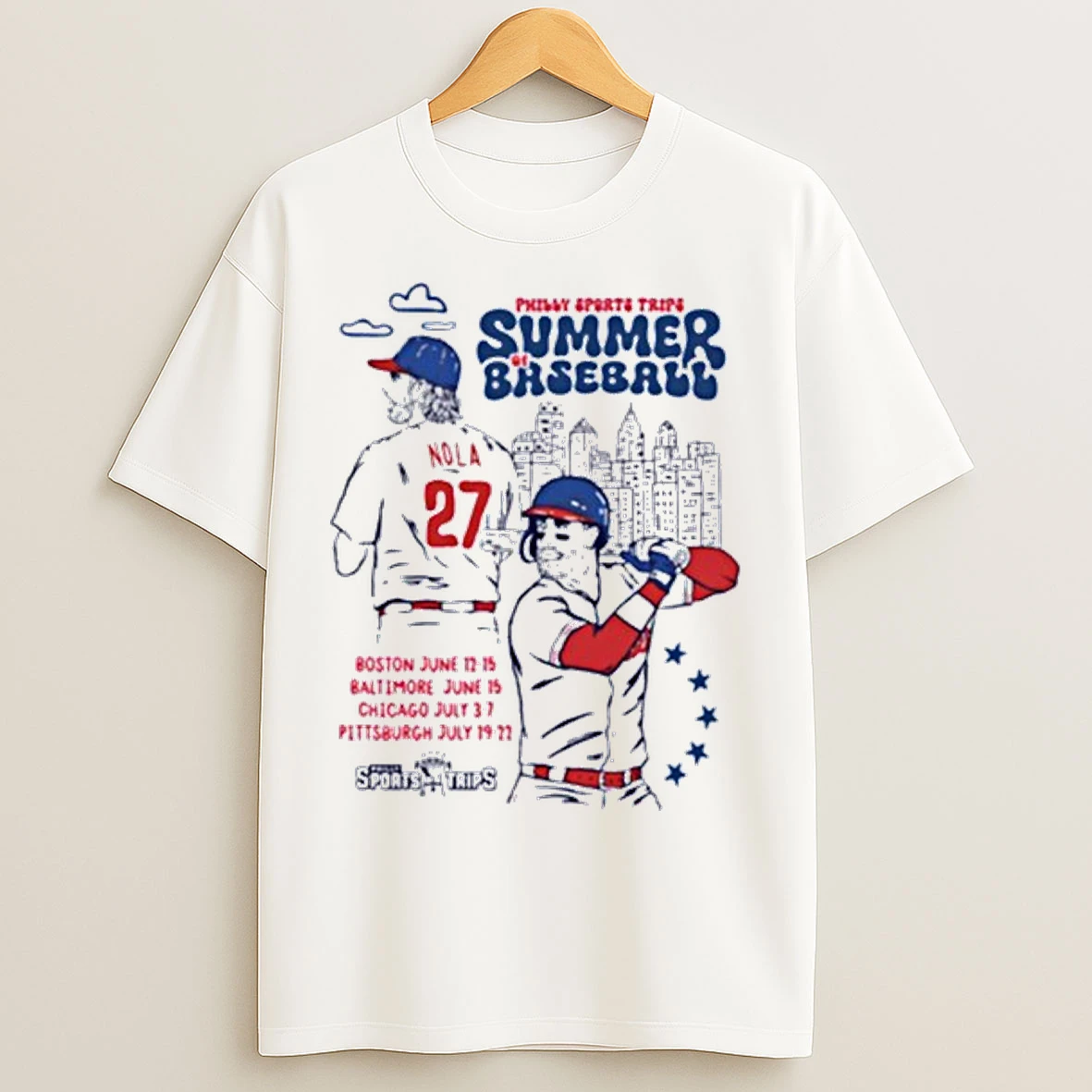 Philadelphia Phillies Aaron Nola Summer Or Baseball Baston June Baseball T Shirts