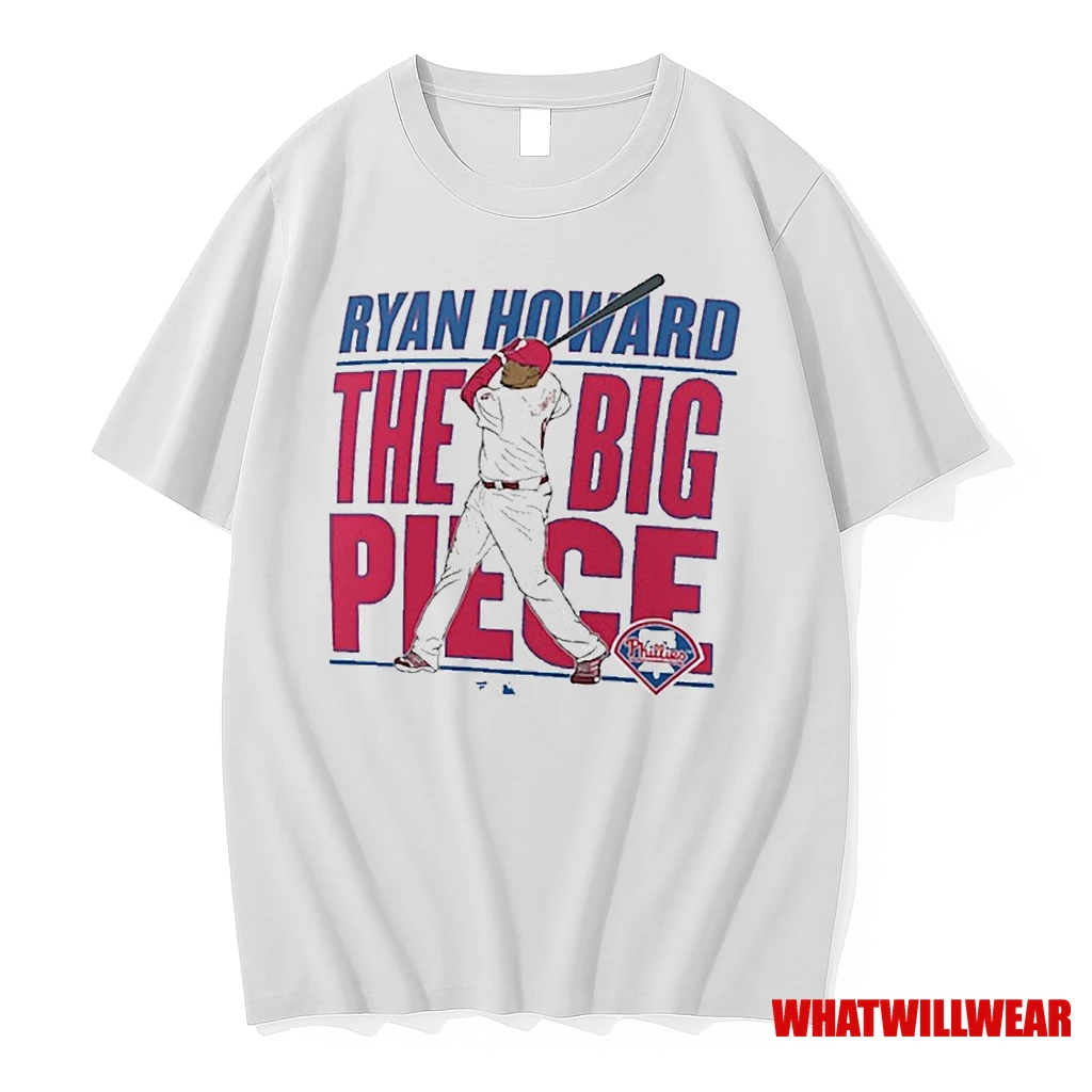 Philadelphia Phillies Mlb Ryan Howard The Big Piece Cooperstown Player Shirts