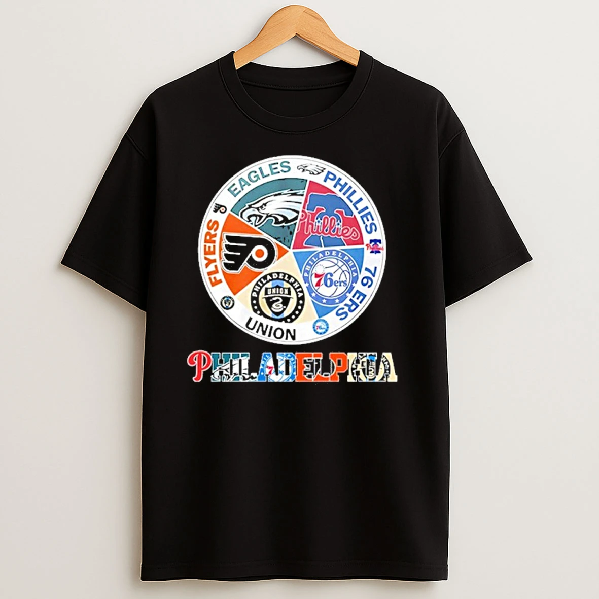 Philadelphia Teams Flyers Eagles Phillies 76 Ers Union T Shirts