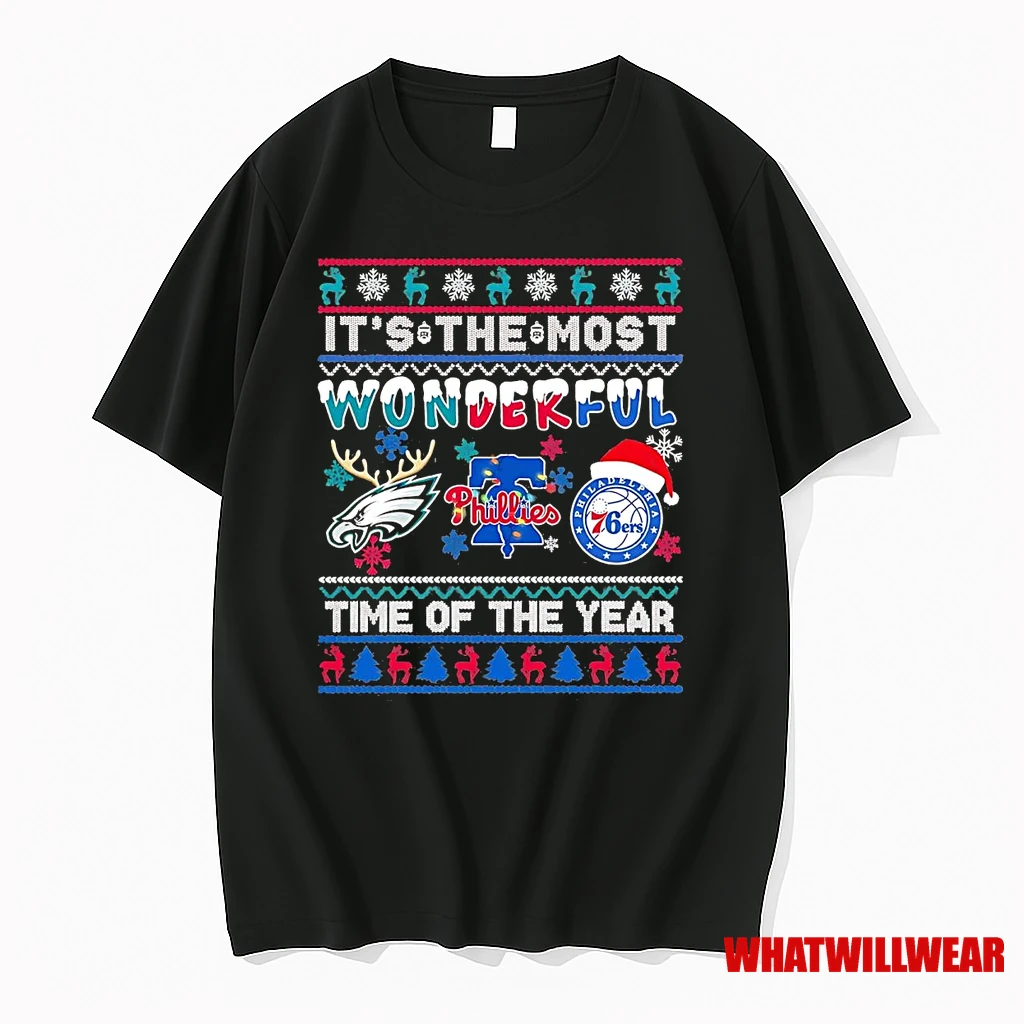 Philadelphia Sports Teams Its The Most Wonderful Time Of The Year Christmas Shirts