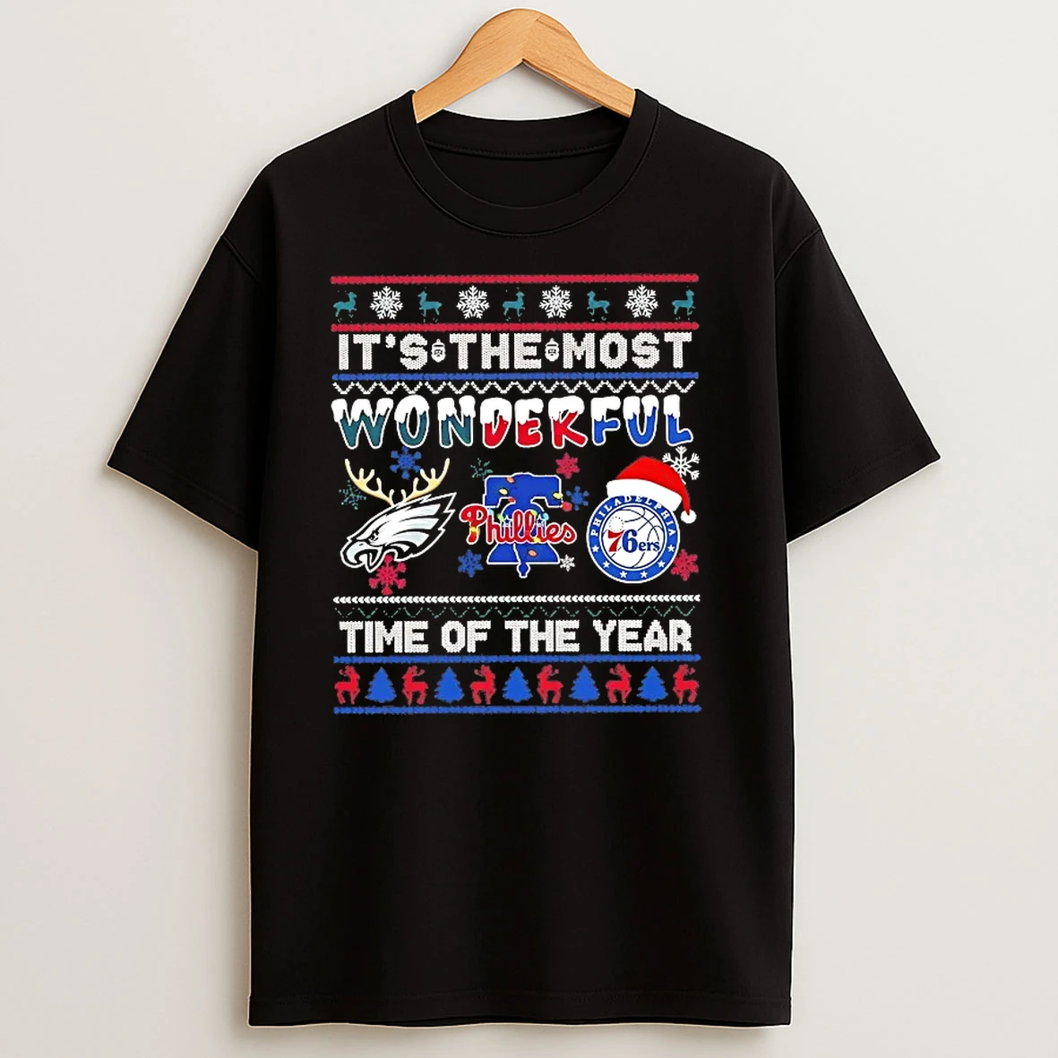 Philadelphia Sports Teams Its The Most Wonderful Time Of The Year Christmas T Shirts