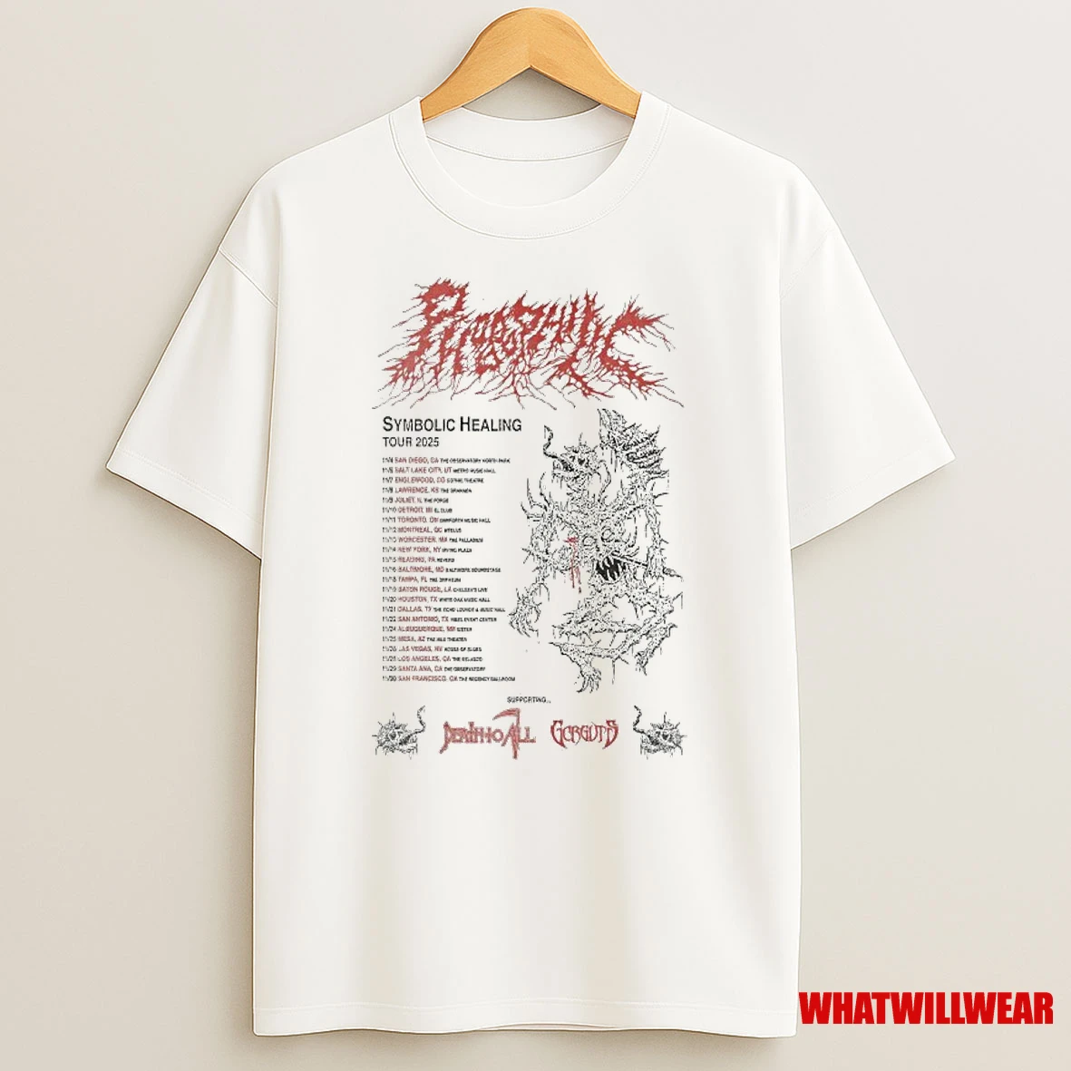 Phobophilic Symbolic Healing Tour 2025 Shirts