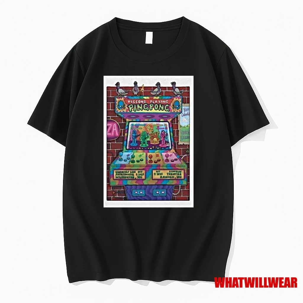 Pigeons Playing Ping Pong Oct 3 2025 Greenfield Lake Amphitheater Wilmington Nc Shirts