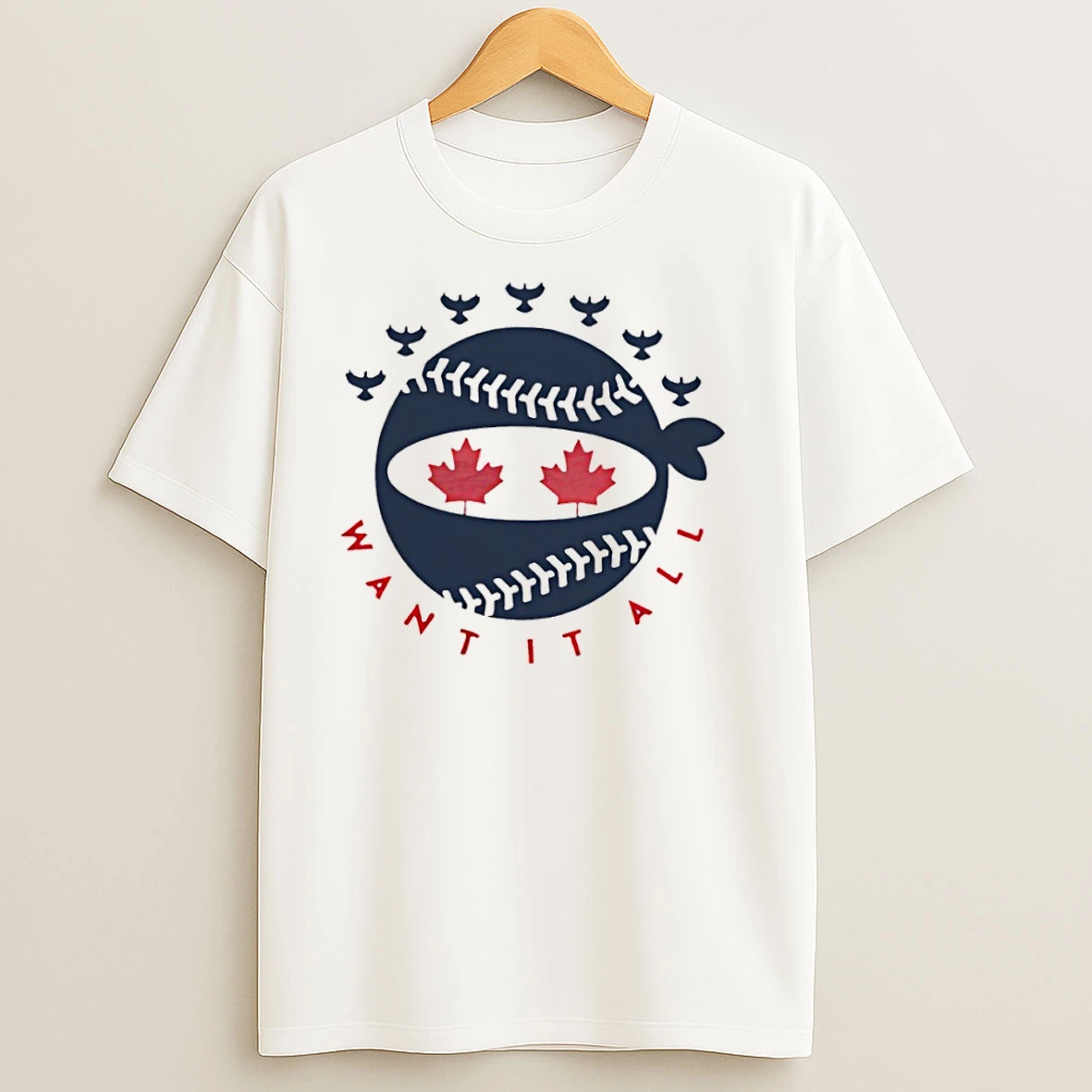 Pitching Ninja Red Maple Want It All Logo T Shirts