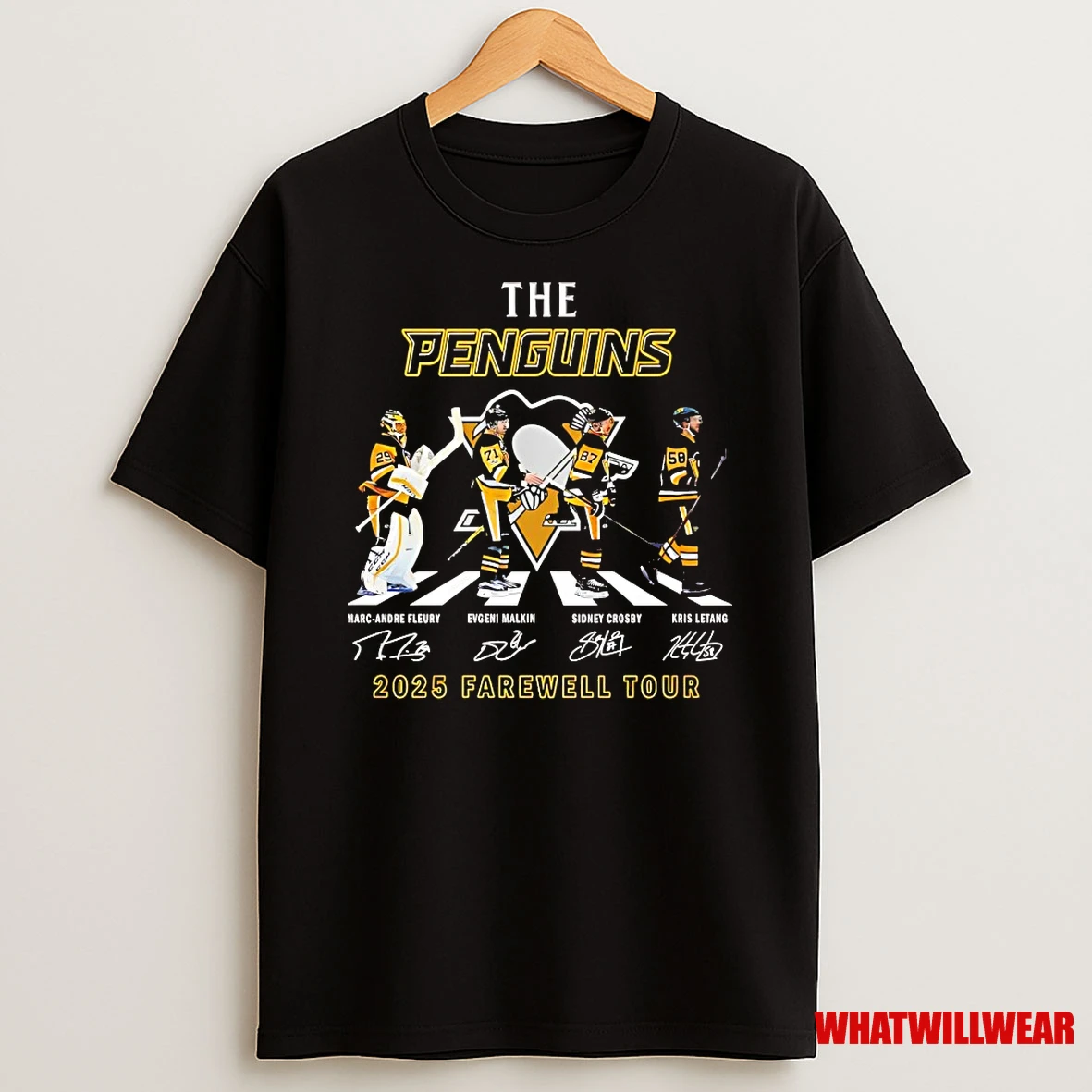 Pittsburgh Penguins Abbey Road 2025 Farewell Tour Legends Signatures Shirts