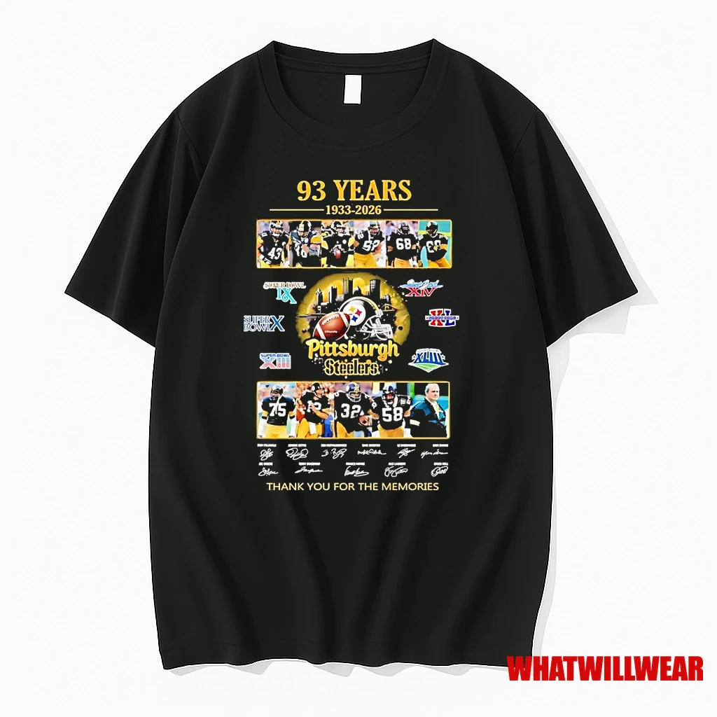 Pittsburgh Steelers 93 Years 1933 2026 Thank You For The Memories Shirts