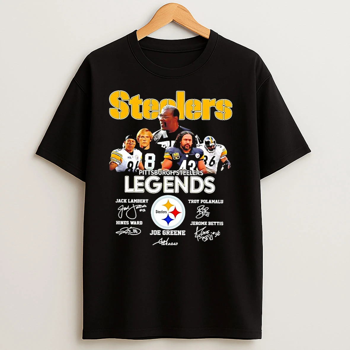 Pittsburgh Steelers Legends Signatures T Shirts