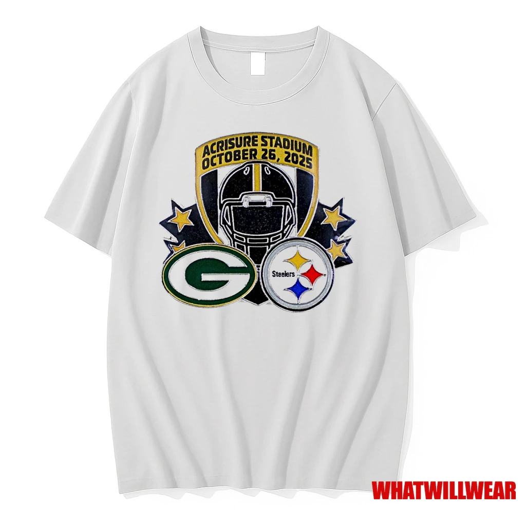 Pittsburgh Steelers Vs Green Bay Packers Nfl Game October 26 2025 Acrisure Stadium Shirts