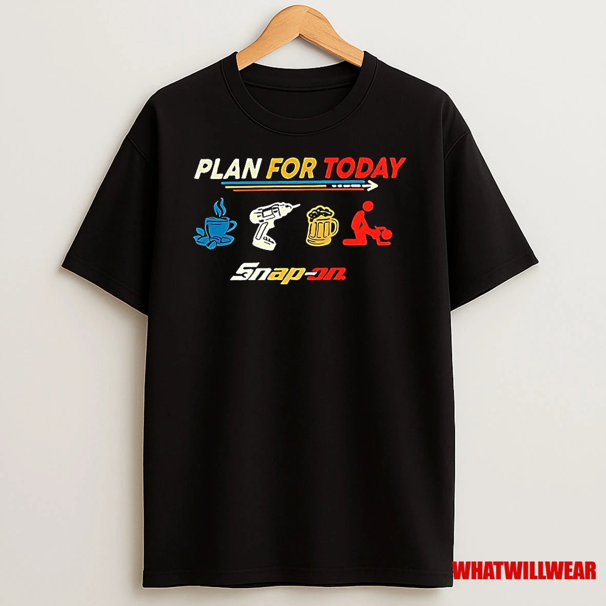 Plan For Today Coffee Work Beer And Relax Snap On Shirts