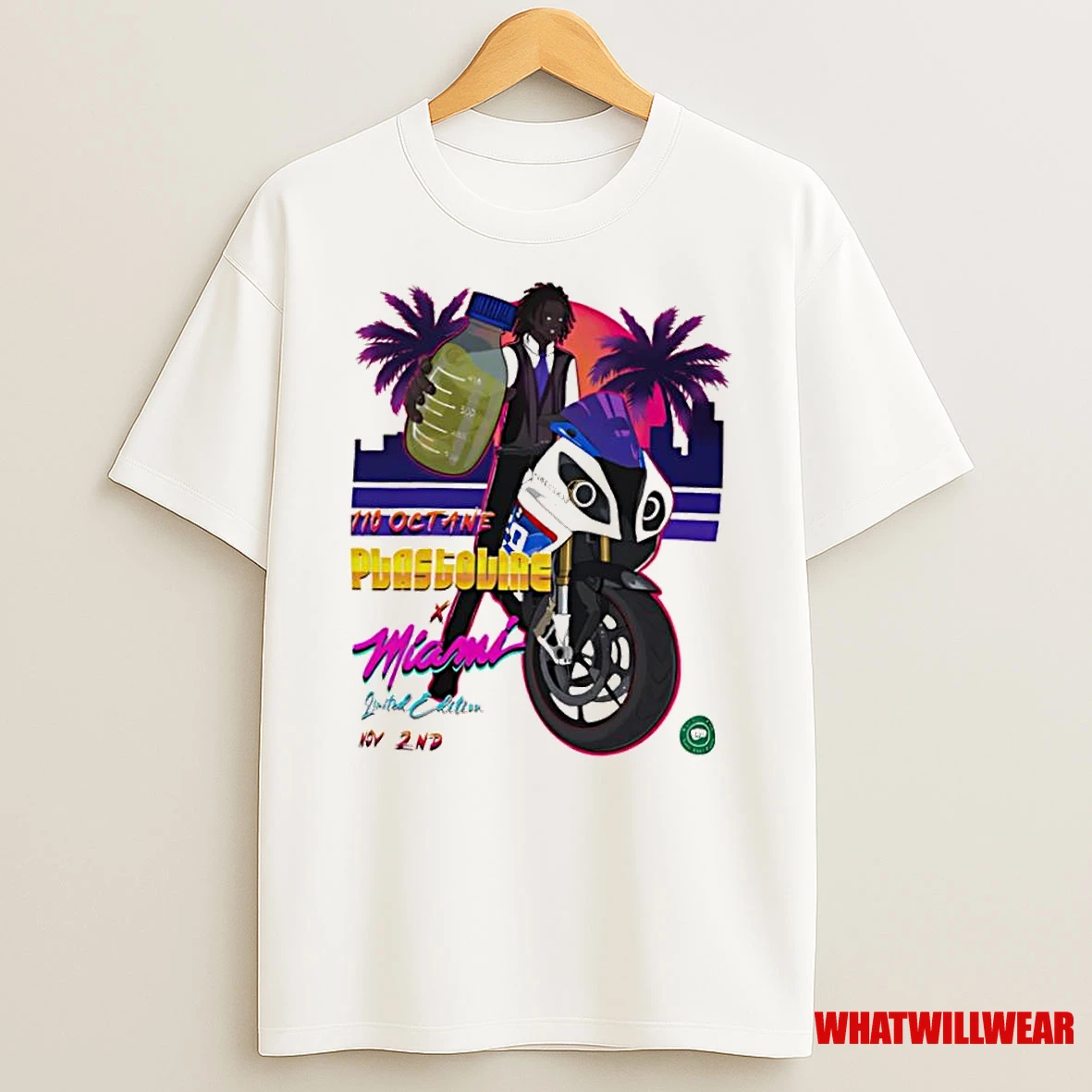 Plaskoline X Miami On November 2nd Live Demonstration 110 Octane Motorcycle Shirts
