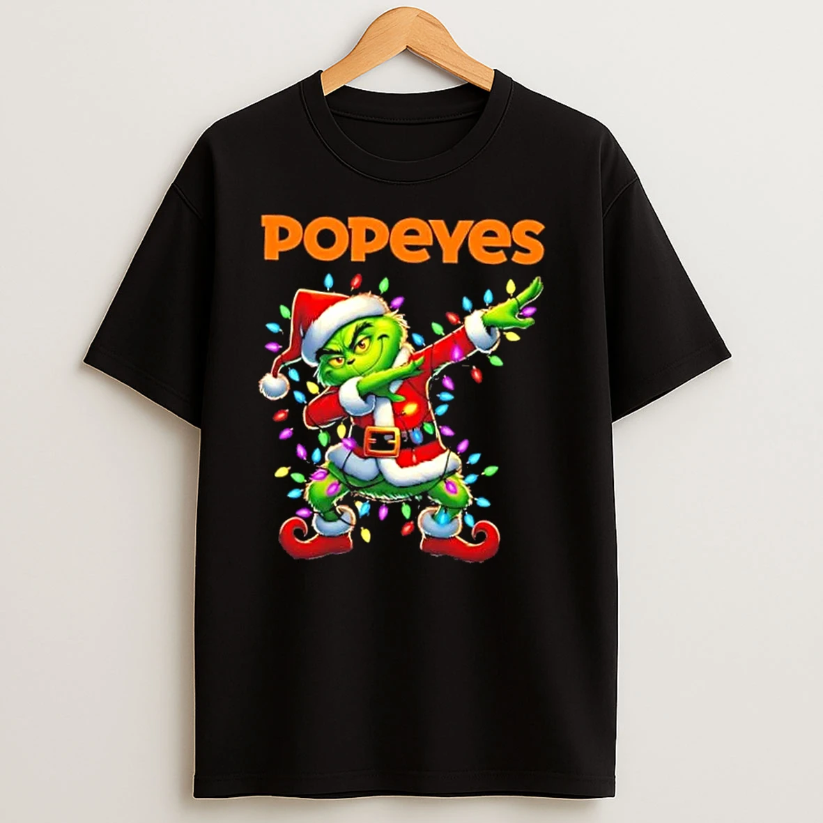 Popeyes Grinch Dabbing Merry Christmas T Shirts
