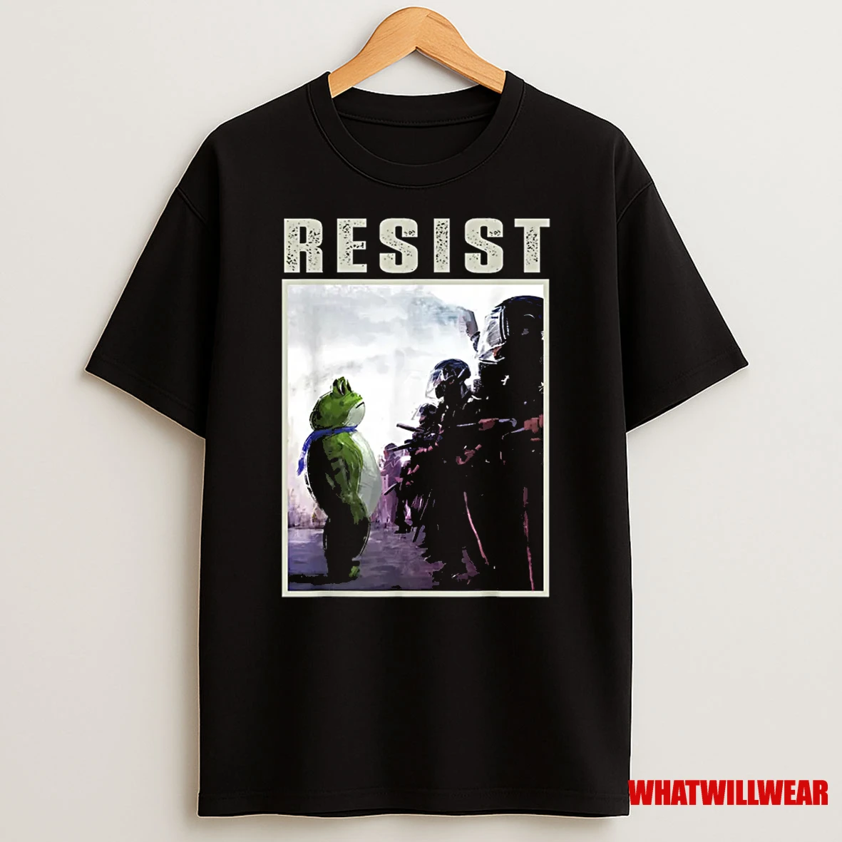 Portland 2025 Resist Portland Frog Protest Art Shirts