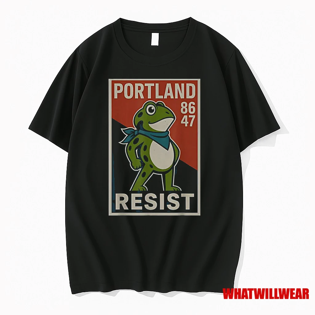 Portland 8647 Frog Resist Protest Retro Vintage Shirts