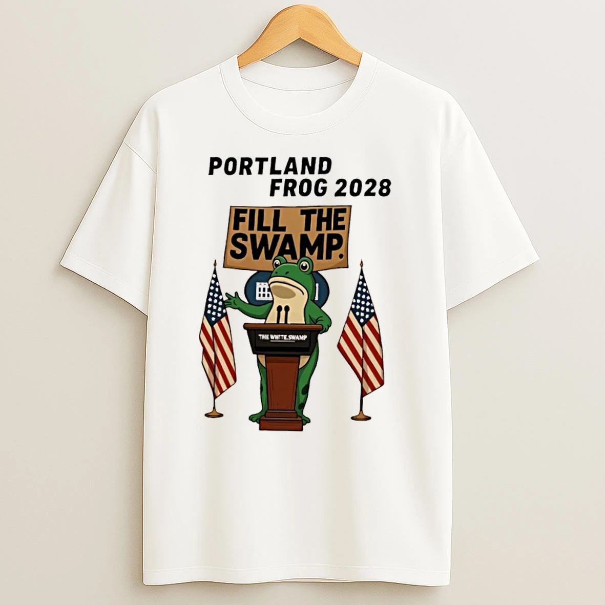 Portland Frog 2028 Ribbed Round Neck T Shirts
