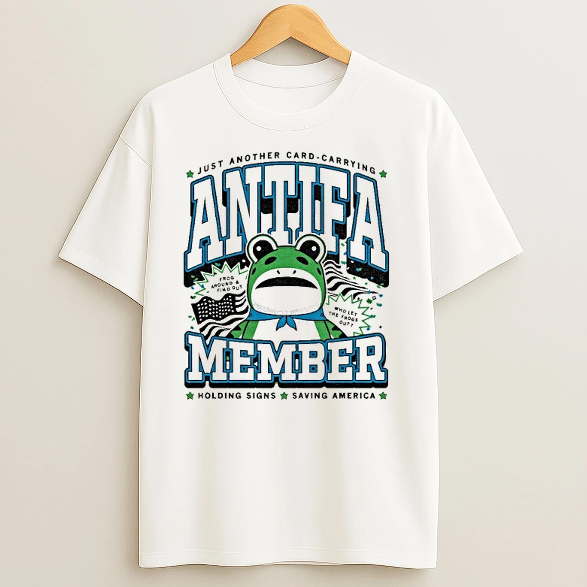 Portland Frog Antifa Max Collegiate T Shirts