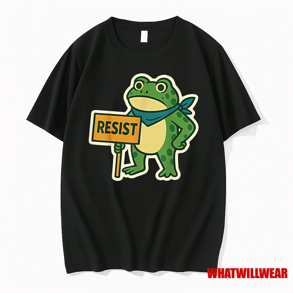 Portland Frog Protest Resist Funny Portland Frog Ice Protest Shirts
