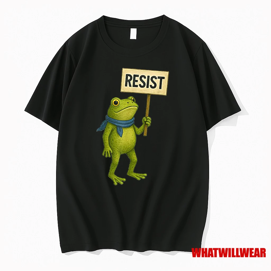 Portland Frog Protest Resist Sign Shirts