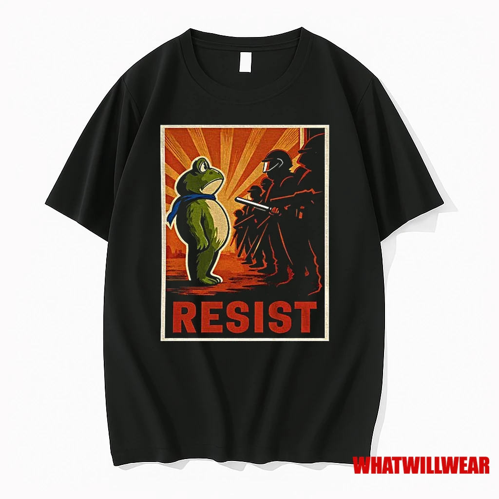 Portland Frog Protest Resist Political Retro Shirts