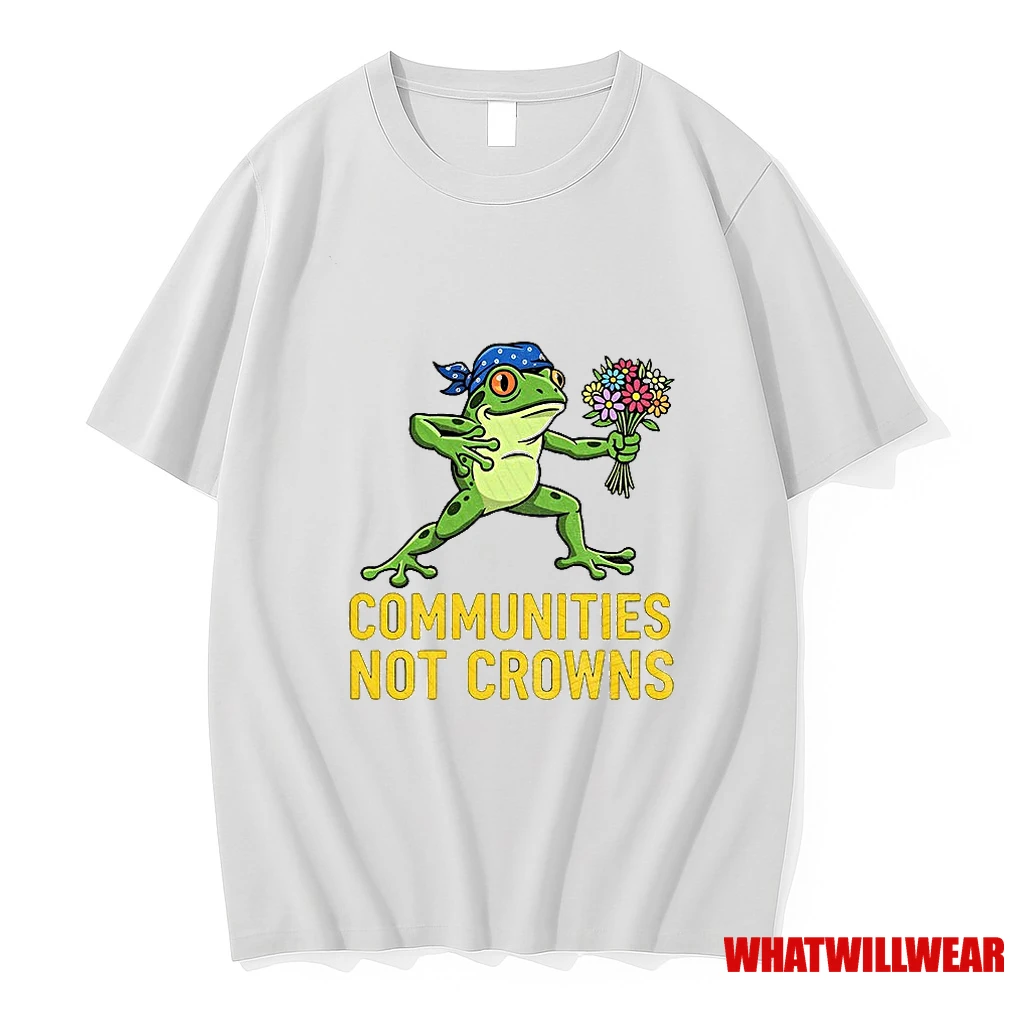Portland Frog Protester Communities Not Crowns Frog Shirts