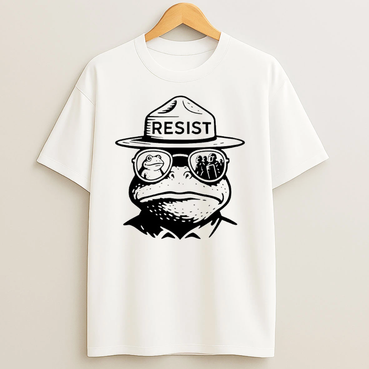 Portland Frog Resist Bear Funny City Art T Shirts