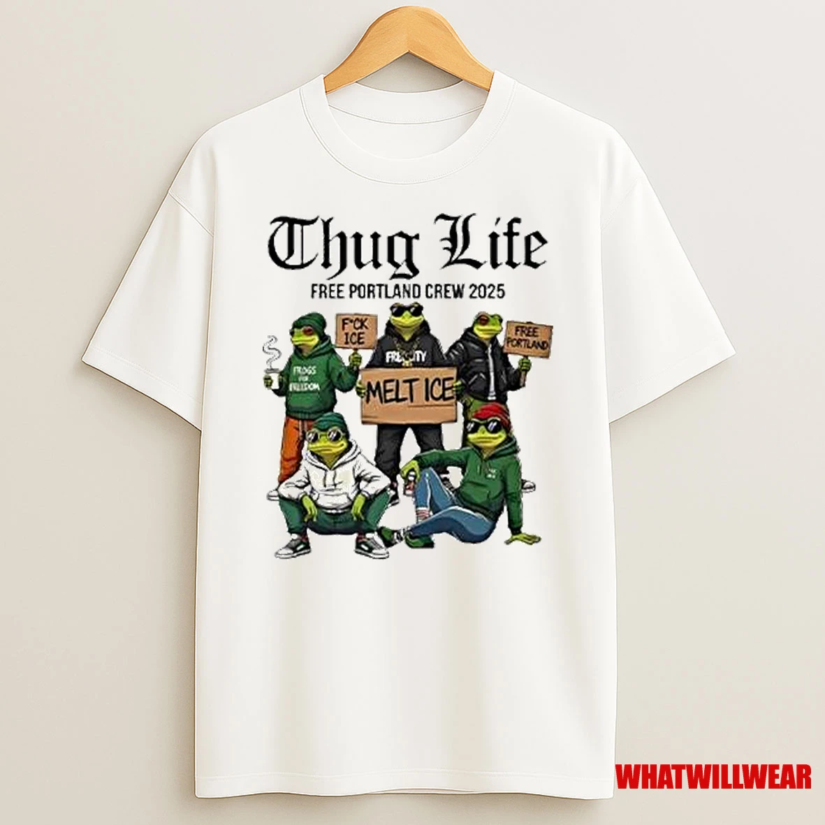 Portland Frog Thug Life Free Portland Crew 2025 Shirts