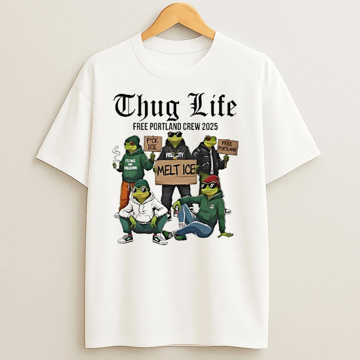 Portland Frog Thug Life T Shirts
