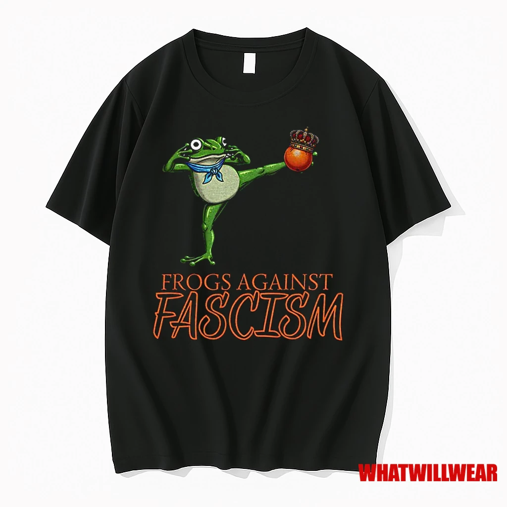 Portland Frog Kick Out Orange King Frogs Against Fascism Anti Trump Shirts