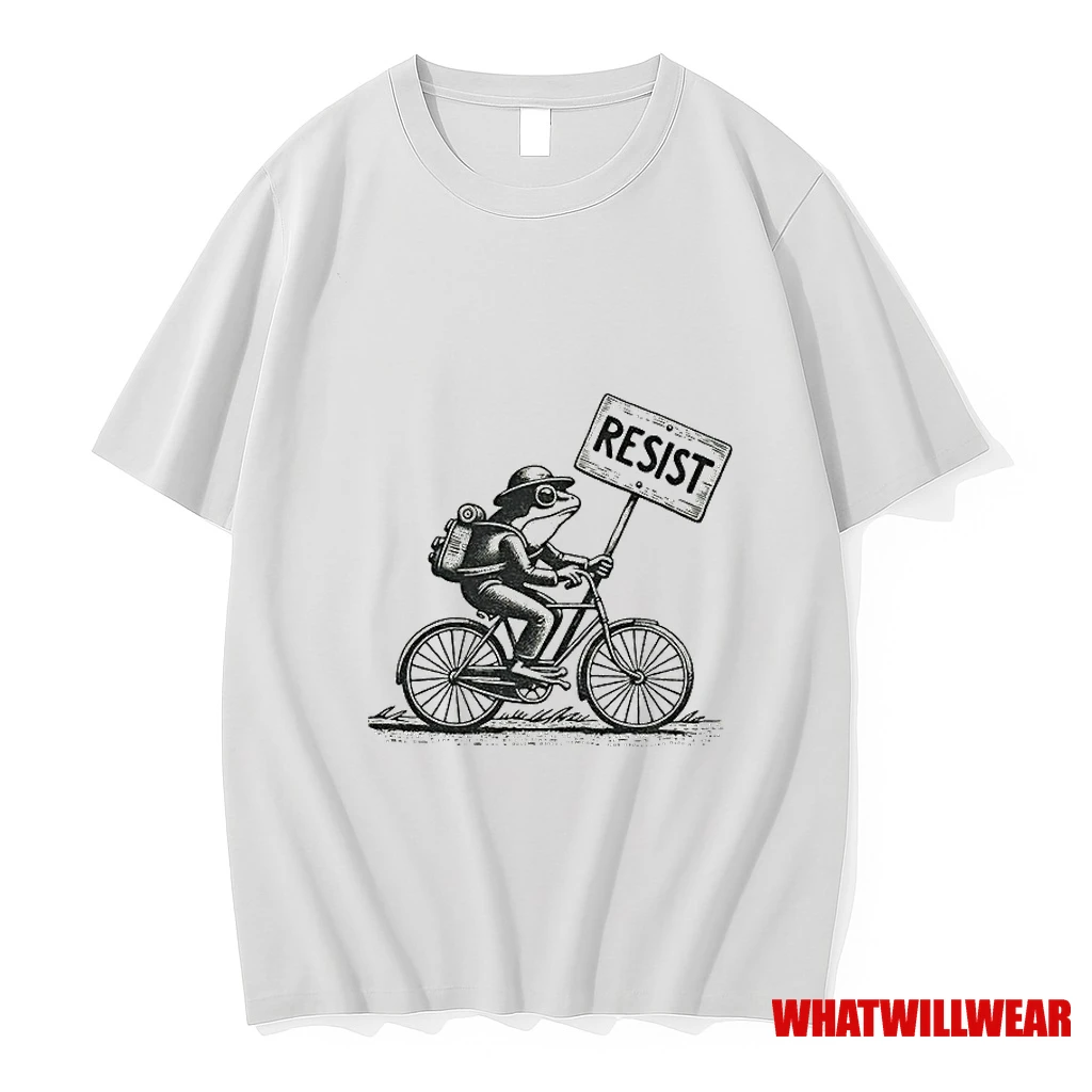 Portland Frog Riding Bike Resist Shirts