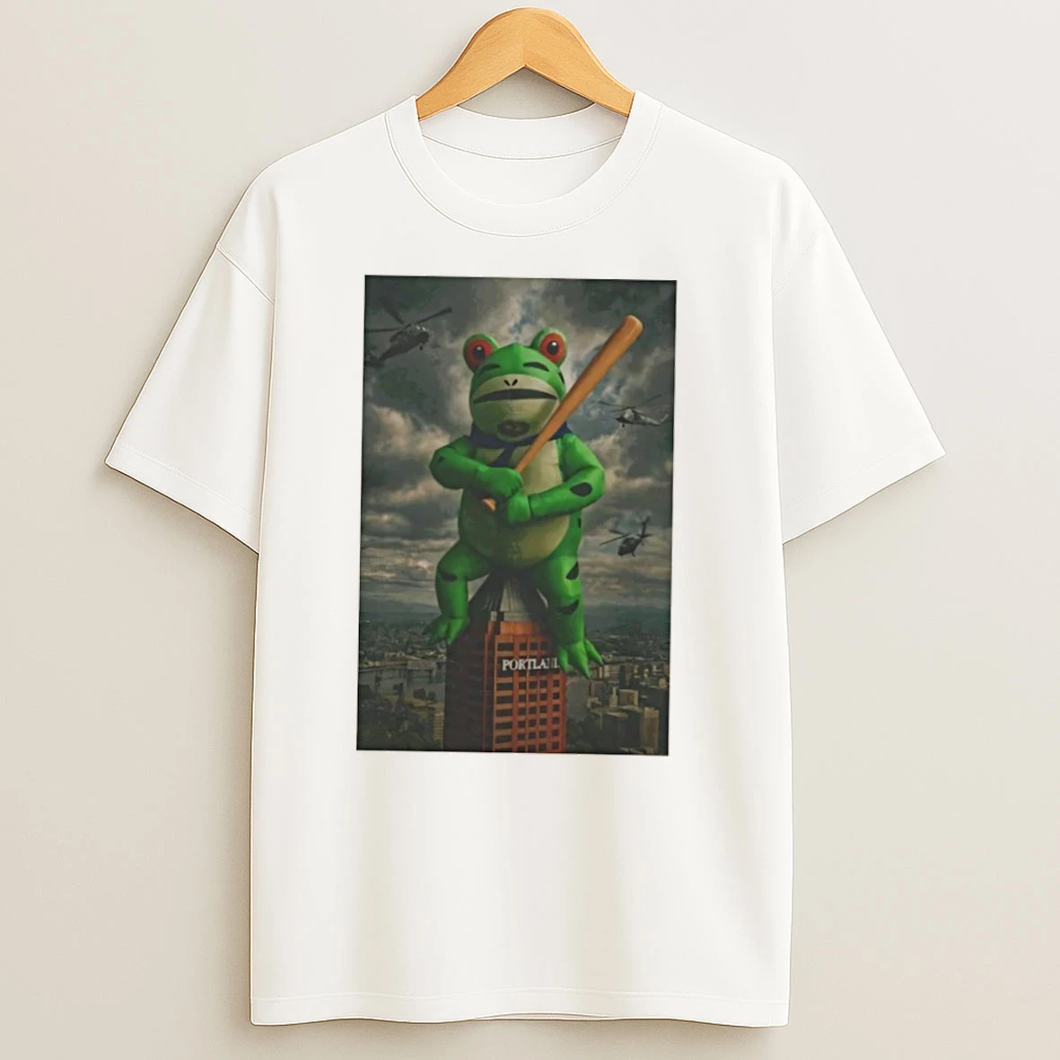 Portland Hero Anti Ice Frog Graphic T Shirts
