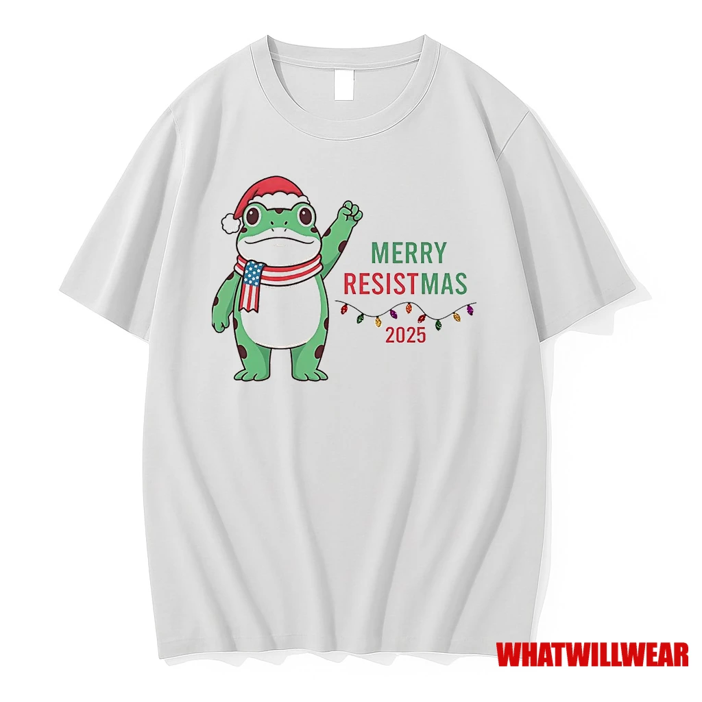 Portland Frog Merry Resistmas 2025 Christmas Shirts