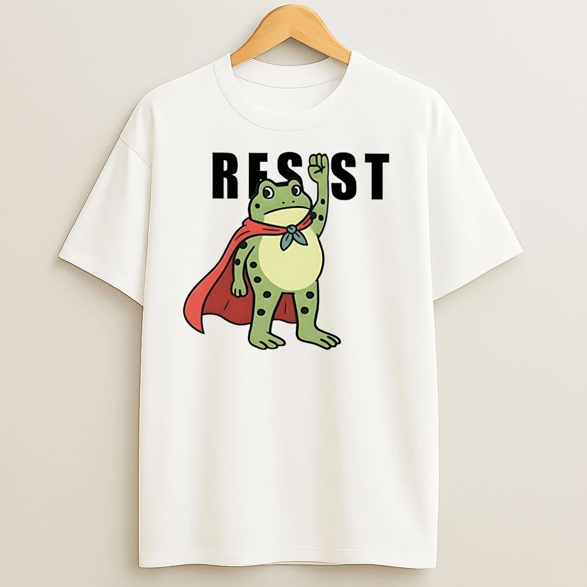 Portland Frog Red Cape Hero Resist T Shirts