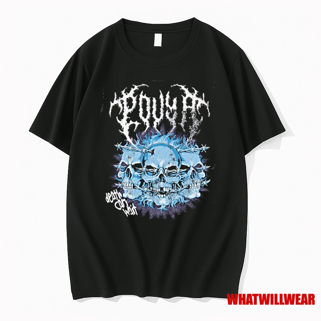 Pouya Death Can Wait Skulls Shirts