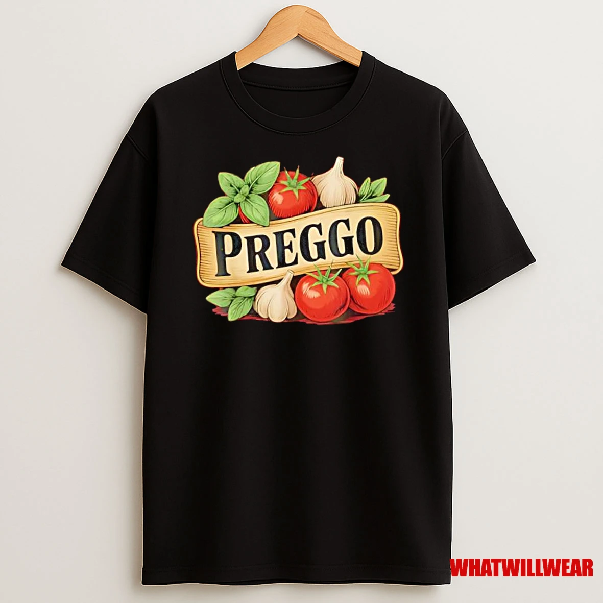 Preggo Costume Pregnancy Announcement Prego Pasta Sauce Shirts
