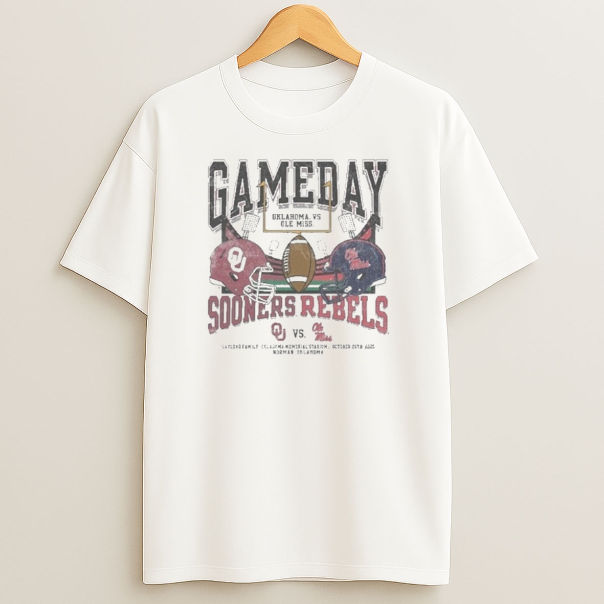 Premium 2025 Ou Vs Ole Miss Gameday Football Matchup Sweatshirt Tee