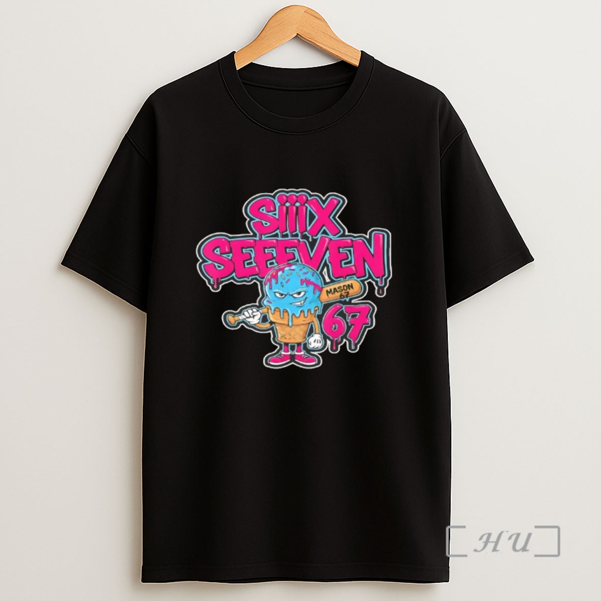 Premium 67 Baseball Player Ice Cream Sweatshirt Tee Shirt