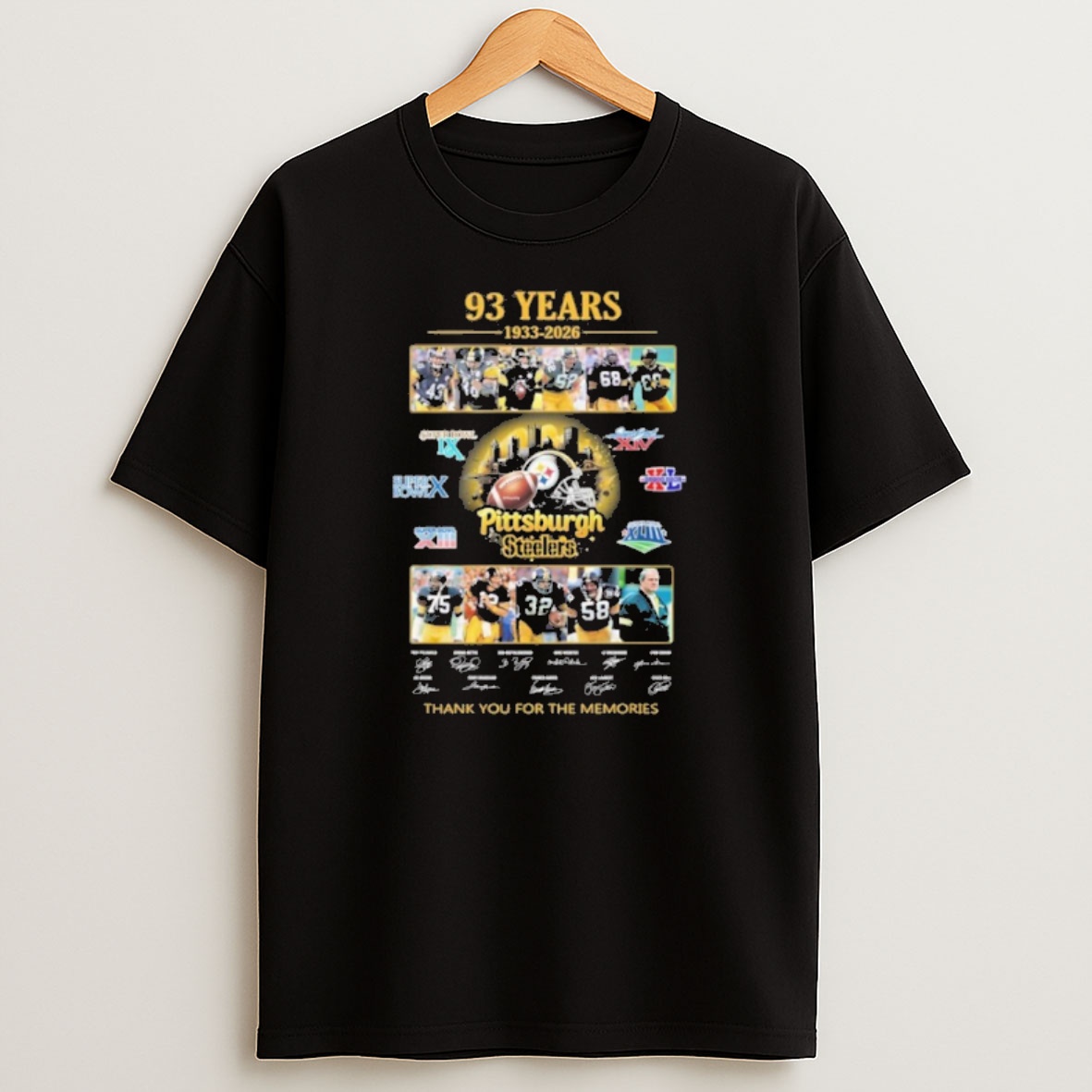 Premium 93 Years 1933 2026 Pittsburgh Steelers Thank You For The Memories Sweatshirt Tee