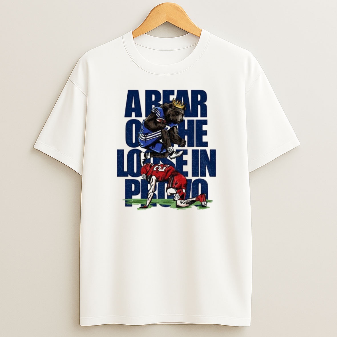 Premium Air Bear Detroit Lions Jump Over Kansas City Chief A Bear On The Loose In Provo Sweatshirt Tee