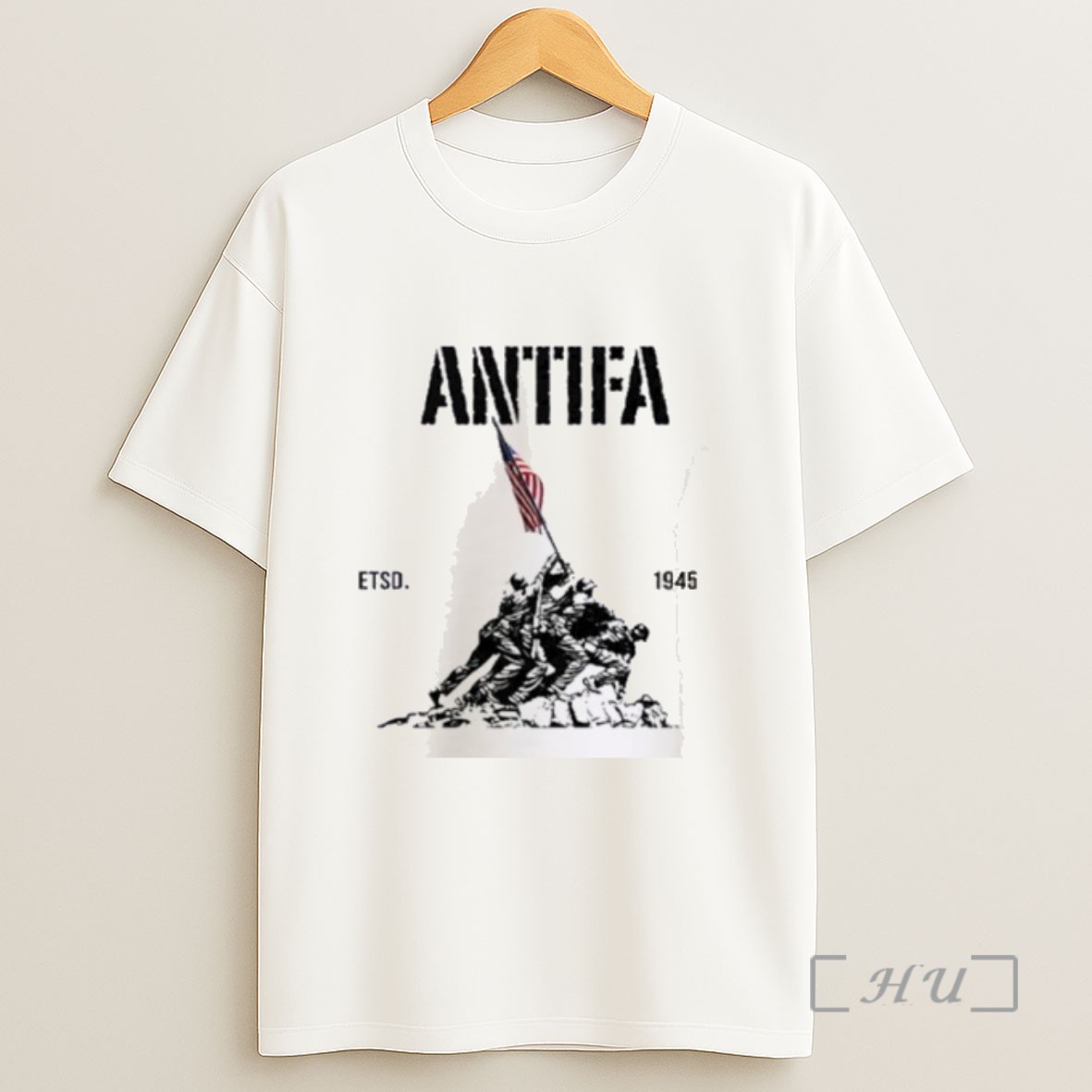 Premium Antifa Estd 1945 American Flag Sweatshirt Tee Shirt