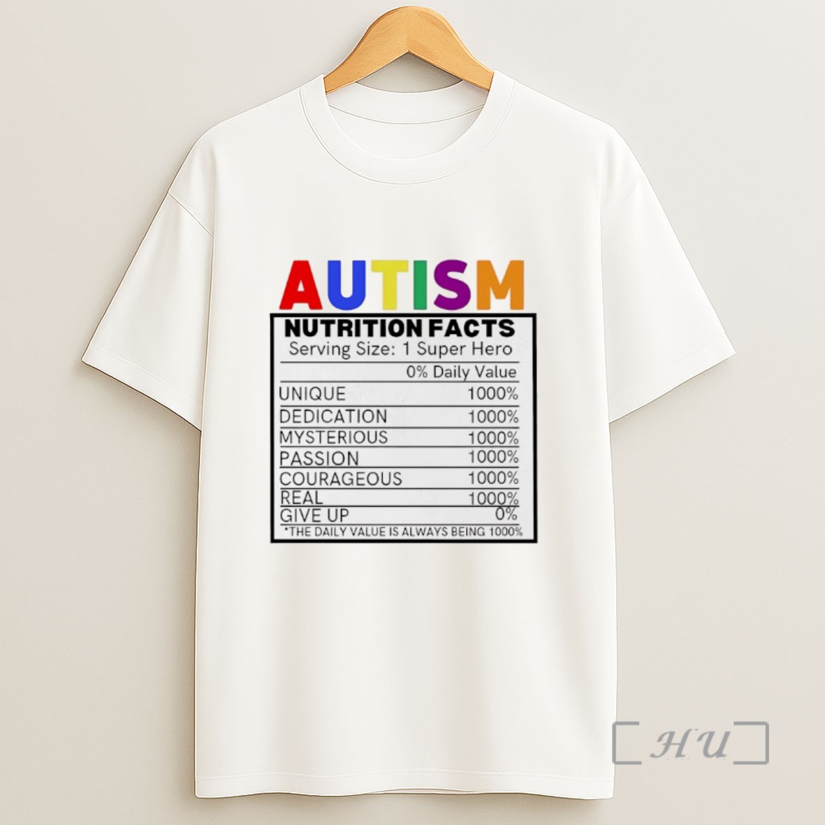Premium Autism Nutrition Facts Sweatshirt Tee Shirt