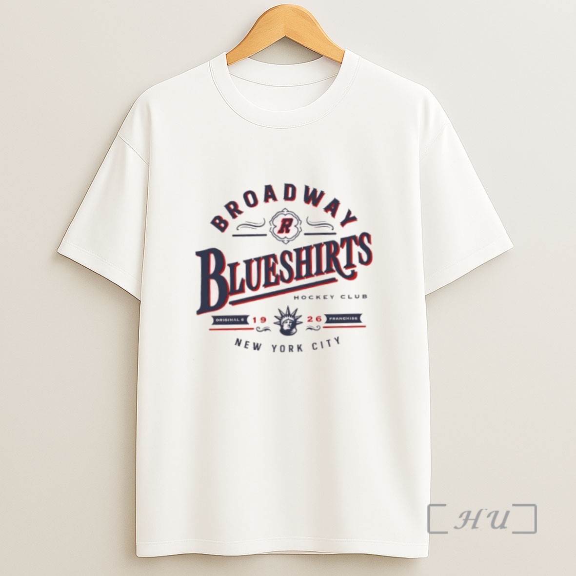 Premium Broadway Blueshirts New York City Hockey Club Sweatshirt Tee Shirt