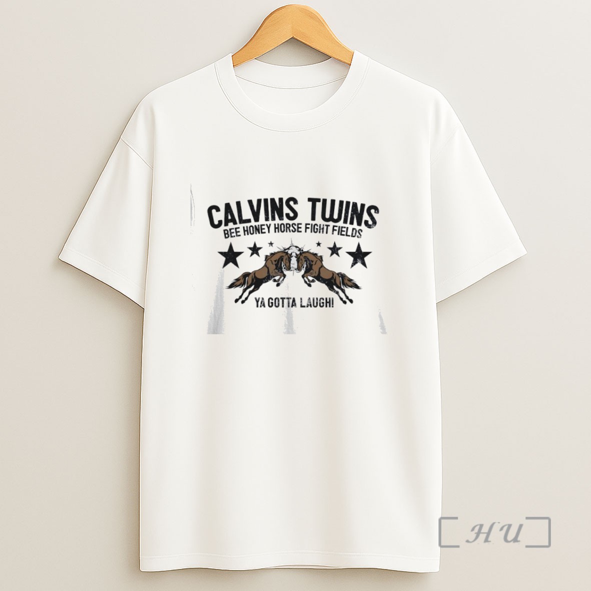 Premium Calvins Twins Bee Money Horse Fight Fields Ya Gotta Laugh Sweatshirt Tee Shirt