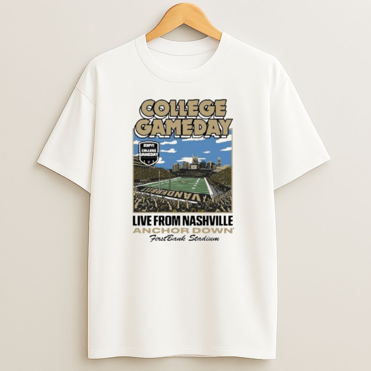 Premium College Gameday Live From Nashville Anchor Down Stadium Sweatshirt Tee
