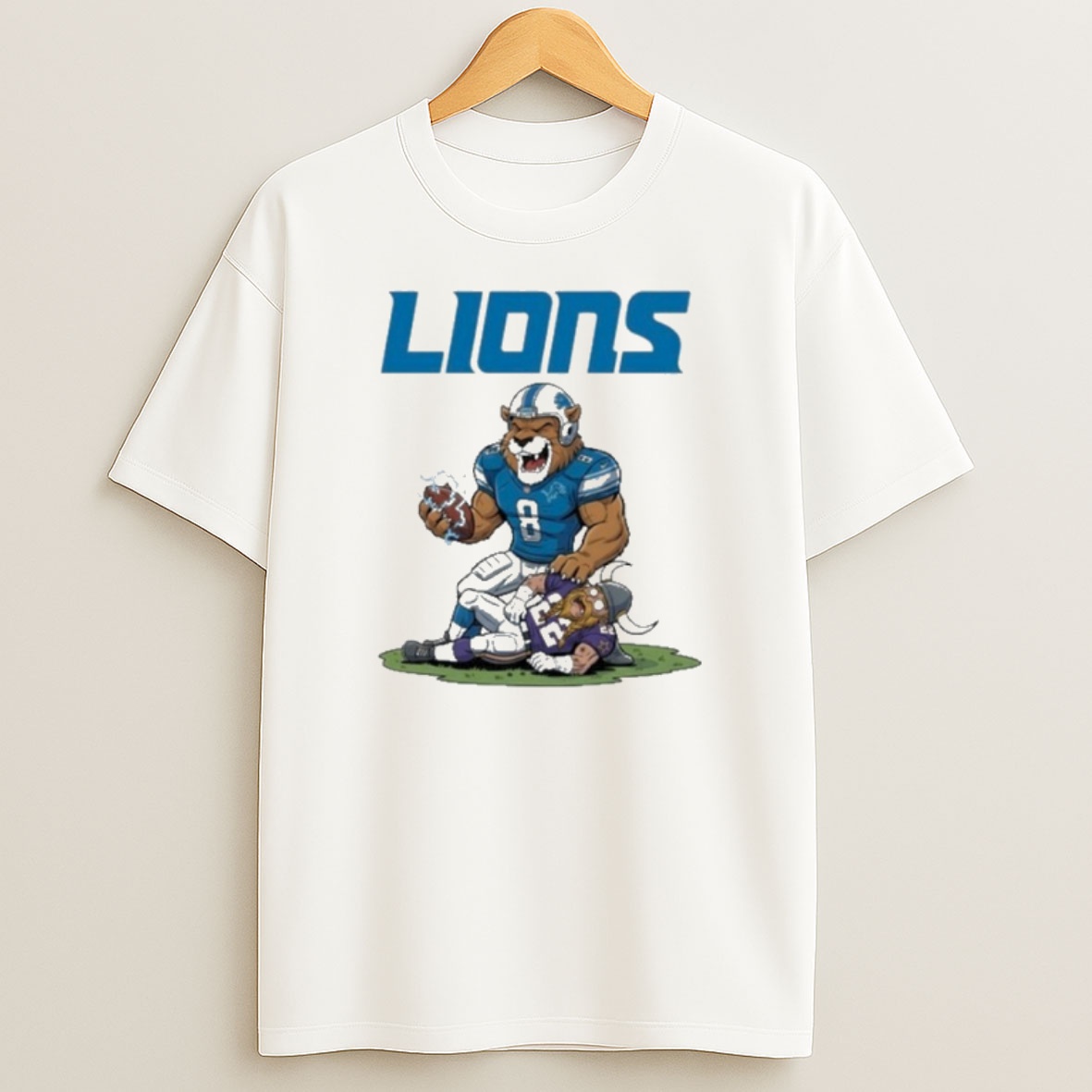 Premium Detroit Lions Vs Minnesota Vikings Baseball Sweatshirt Tee