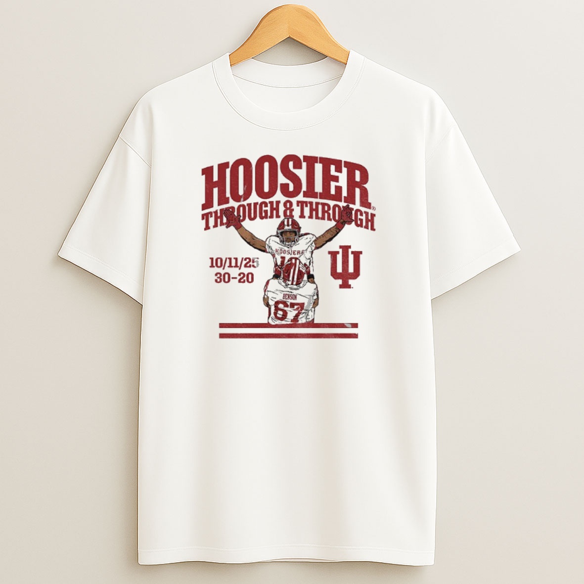 Premium Elijah Sarratt Hoosier Through And Through Indiana Hoosiers Football 10 11 25 30 20 Sweatshirt Tee