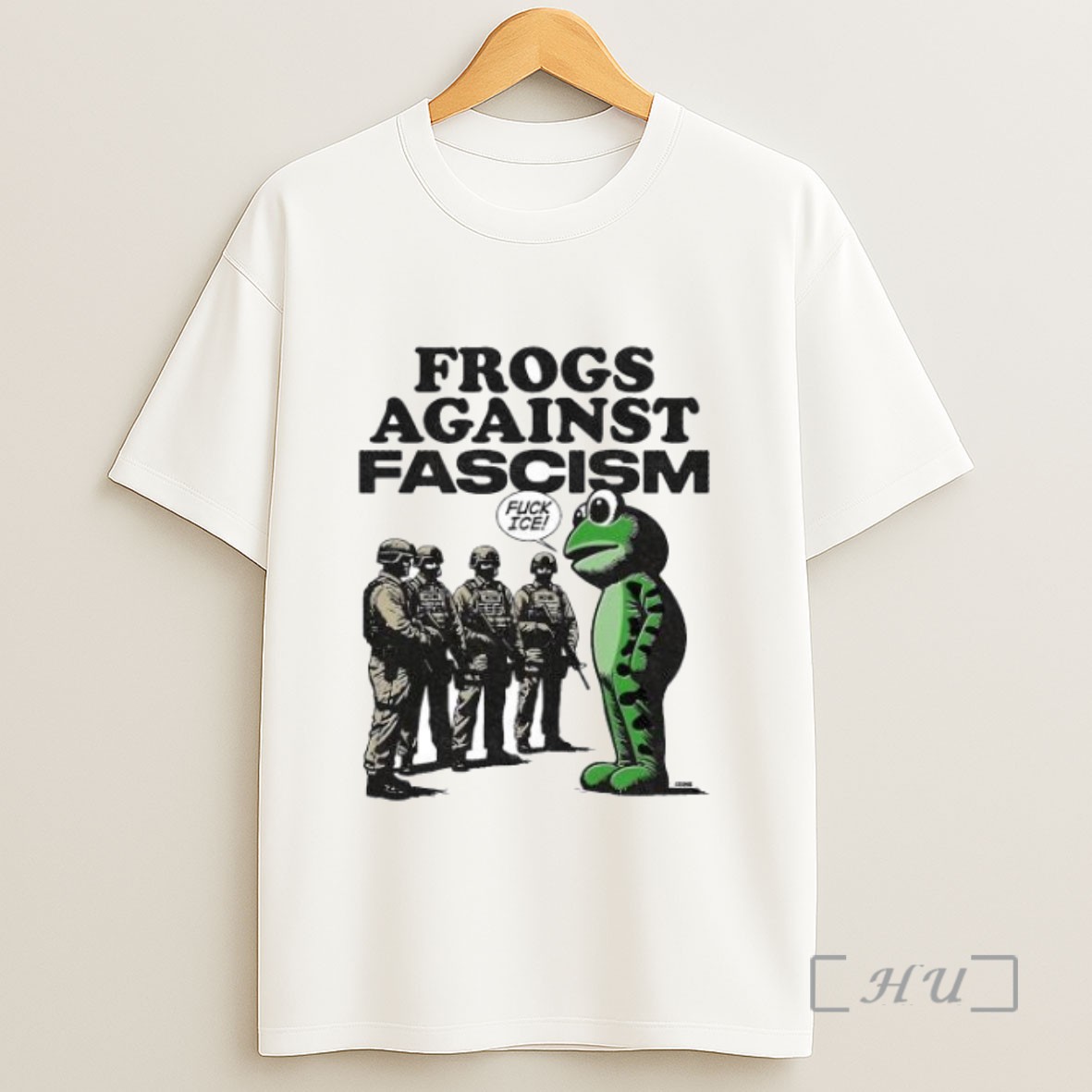 Premium Frog Against Fascism Fuck Ice Portland Frog 2025 Sweatshirt Tee Shirt