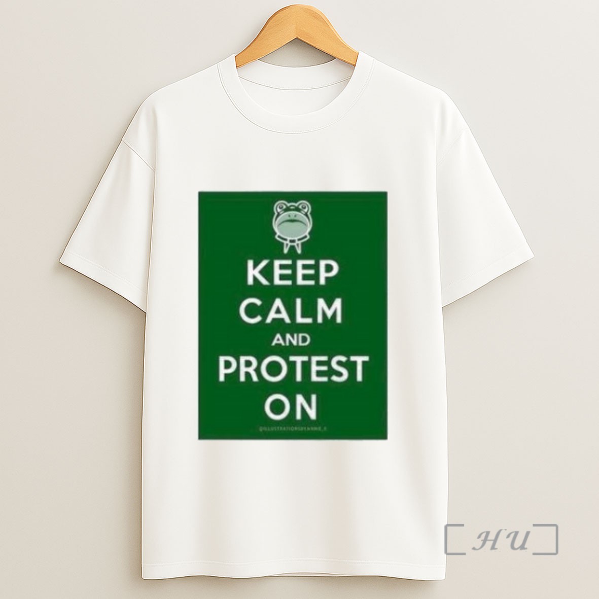 Premium Frog Keep Calm And Protest On Sweatshirt Tee Shirt