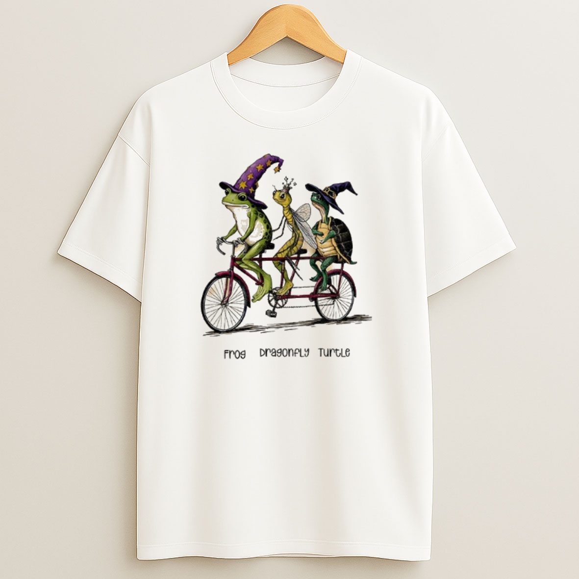 Premium Frog Dragonfly Turtle Witches Fdt Anti Trump Halloween Sweatshirt Tee
