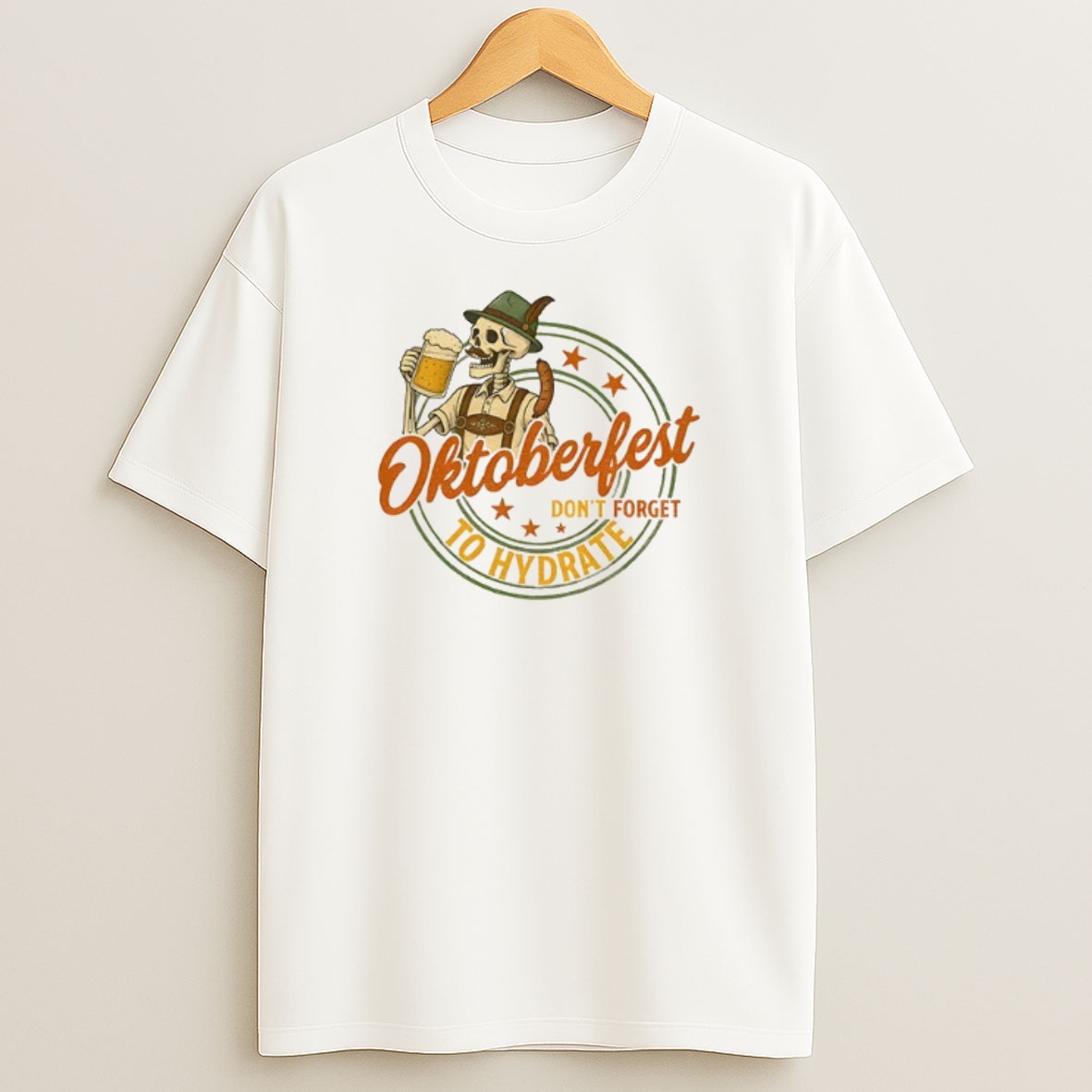 Premium Funny Skeleton Beer Lover German Oktoberfest Drinking Team Dont Forget To Hydrate Sweatshirt Tee