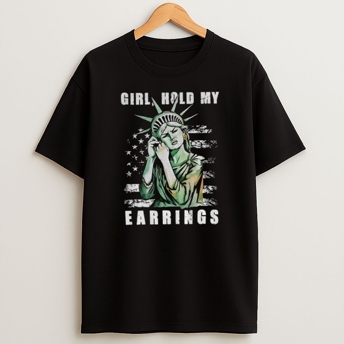 Premium Girl Hold My Earrings Sweatshirt Tee